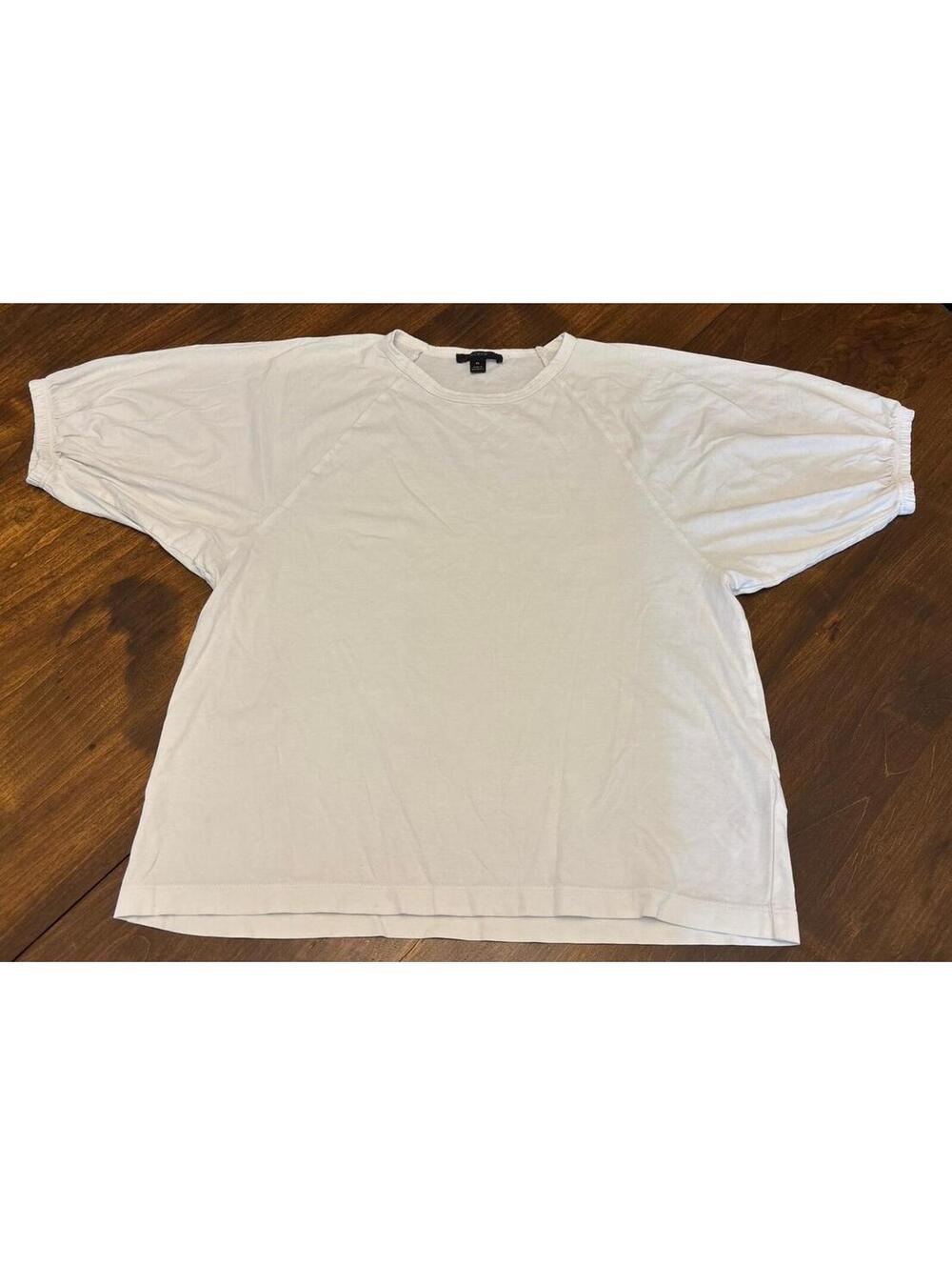 Women’s J Crew White Puff Half Sleeve Top Size Medium